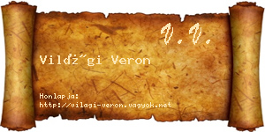 Világi Veron névjegykártya